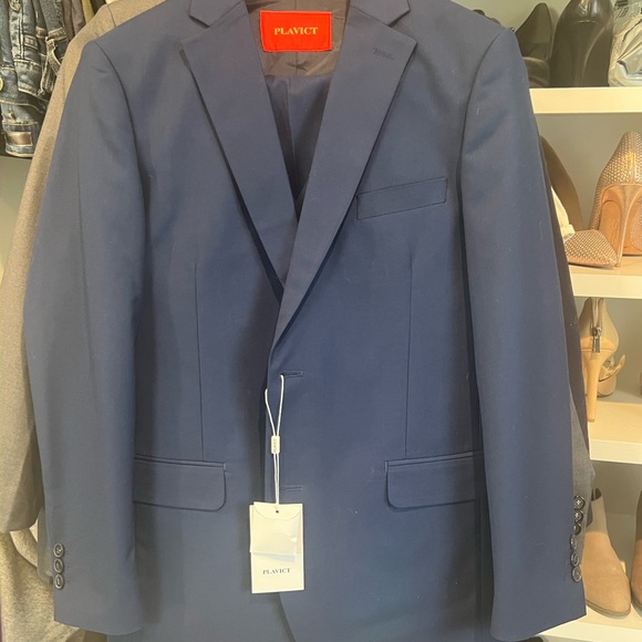 Boys Blue Blazer Suit-size 16 - Picture 2 of 4
